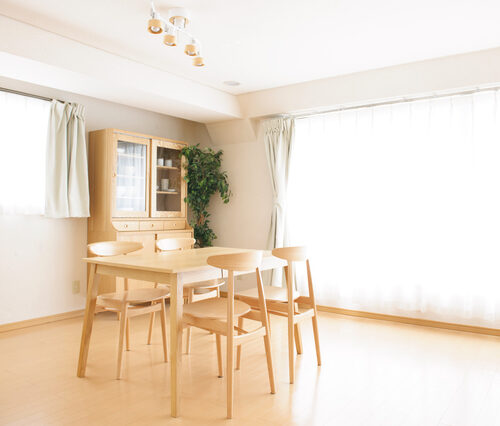 無垢自然木のダイニングテーブル01　1800×600